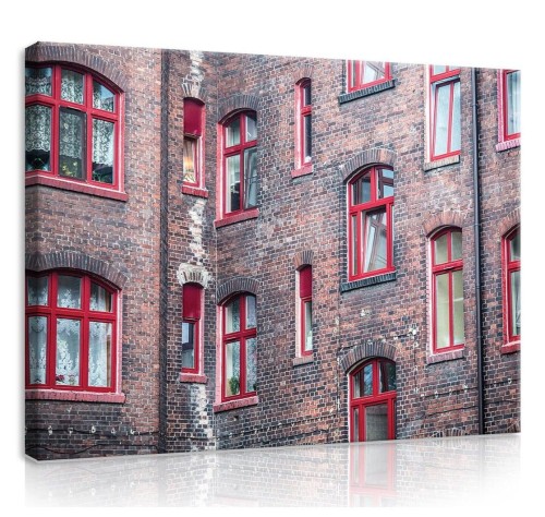 Obraz obrazy na ścianę miasto budynek okna 100x75