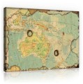 Mapa świata obraz na ścianę obrazy płótno 100x75