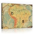 Mapa świata obraz na ścianę obrazy płótno 100x75
